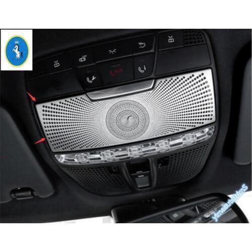 Yimaautotrims Accessories Front Row Roof Reading Lamp Lights Cover Trim Kit For Mercedes Benz C Class W205 GLC X253 2015 - 2019