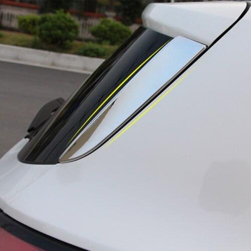 For Ford Kuga Escape 2013-2017 ABS Chrome Car Rear windows pillar Spoilers Wings Cover Trim accessories car styling 2pcs