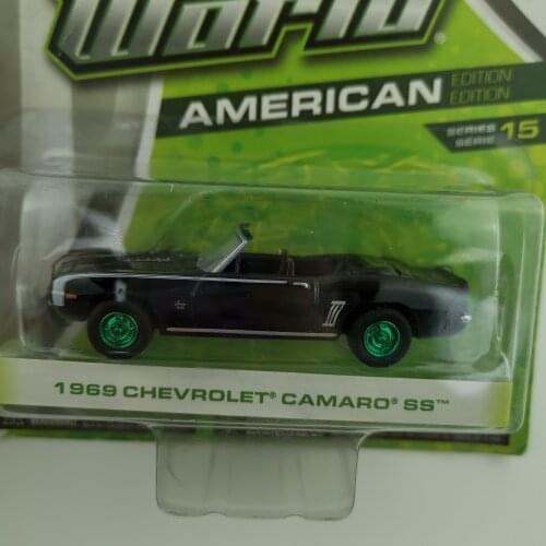 GreenLight cars 1/64 1969 Chevrolet Camaro AMERICAN EDITION green machine Collector Edition Metal Diecast Model Car