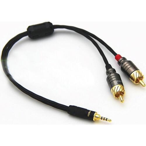 HIFI TRRS Balanced 2.5mm to 2 RCA Male Audio Cable For Cayin N5 Iriver AK240 AK380 AK120II Amp Onkyo DP-X1