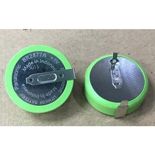 Panasonic BR2477A/HBN 3V 1000mah Lithium Battery BR2477 High Temperature Button Batteries Cell BR2477A with Soldering feet
