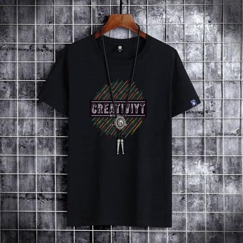 2021 NEW Rainbow Stripes Printing 100%cotton Men T Shirt Hip-Hop Cotton T-shirt O-neck Summer Male Causal Tshirts Fashion Loose