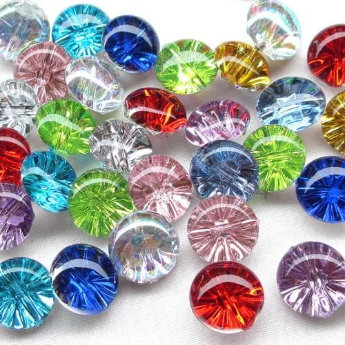 New 50PCS Clear Plastic Buttons Half Ball 13mm Sewing Craft