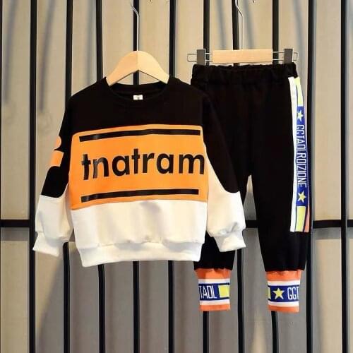 New Spring Kids Boys Girls Clothes Suits T-Shirt + Pants Hip Hop Set Streetwear Baby Tracksuit Children Clothing Set