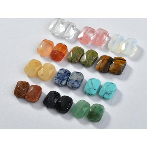 New style 30pcs/lot color print geomtry rectangle shape Straight hole stone beads diy jewlery earring/bracelet accessory
