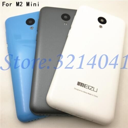 Original 5.0 inch New Battery Door Back Cover Housing Case For MEIZU M2 Mini With Camera Lens with Power Volume Buttons