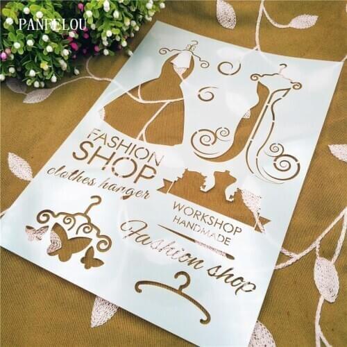 Clothes rack mold shield DIY cake scrapbook stencils hollow Embellishments printing lace ruler Valentines Day