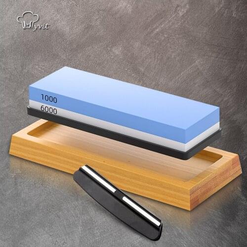 Professional Knife Sharpener Whetstone Sharpening Stones grinding stone water stone kitchen Tool 2-IN-1 240 600 1000 3000 grit