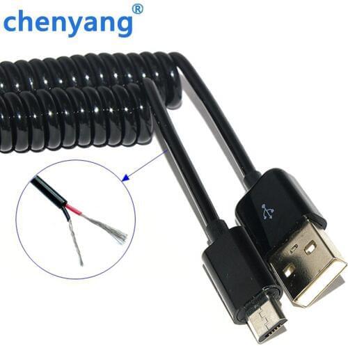 High Quality Micro USB Spring Retractable Stretch Fast Charging Cable for Android Samsung LG Sony Micro Usb Device Free Shipping