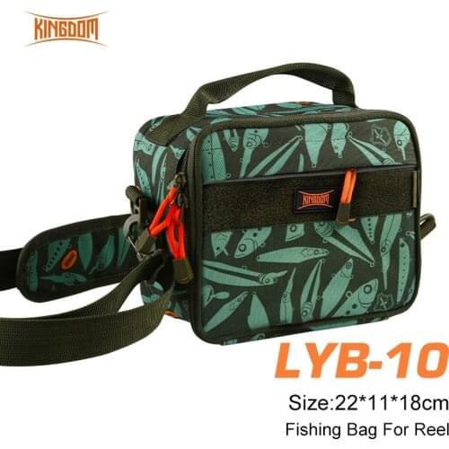 Kingdom LYB-10 Fishing Bags Tackle Box 22*11*18cm Multifunctional Waterproof Nylon Cloth Backpack Shoulder Bags Fishing Tackles