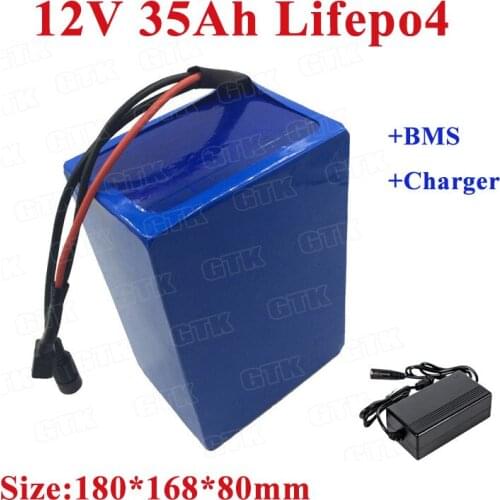Ultralight Lifepo4 12V 30Ah 35Ah 40Ah lithium battery pack built-in BMS for motocycle sprayer sounder +5A charger