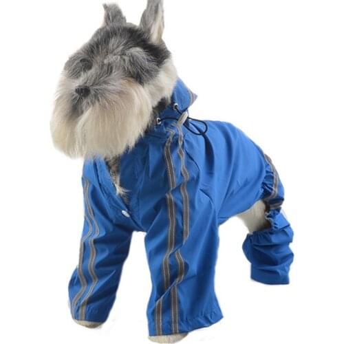 Reflective Dog Raincoat Large Dog Clothes Coat Windbreaker French Bulldog Hoodie For Dogs Chihuahua Raincoats Pet Clothing