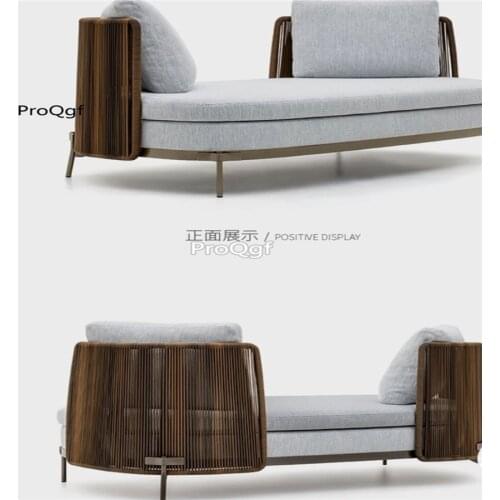 Prodgf 1 Set Outdoor two side Minshuku Rattan People Seat Sofa