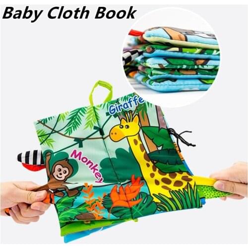 High Guality Baby Early Learning Tearing Tail Cloth Book Parent-child Interactive Sound Paper Puzzle Infant Toys Cloth Book Toy