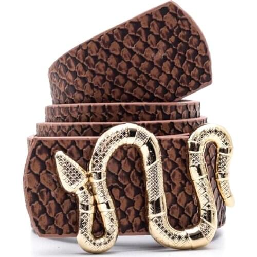 Paçuli Women Embossed Snake Pattern Belt K-aw19001