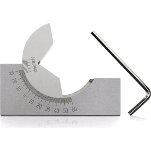 1 Set Adjustable Micro Angle V Block 0-60° for Milling Lathe Machine Gauge High Precision Angl Stainless Steel Angle Block