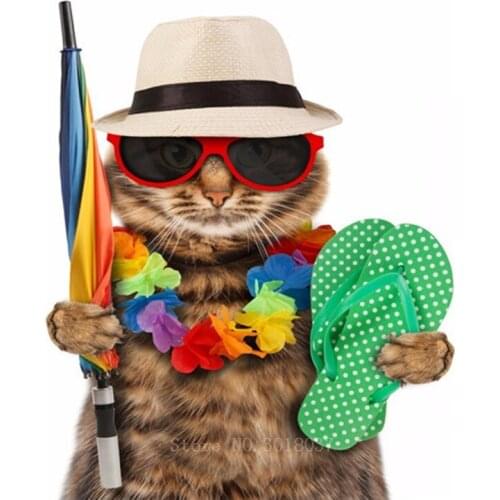 5D Diy Diamond Painting Cross Stitch Cats Ready To Go Out Diamond Embroidery Full Square Diamond Mosaic Decorative Stickers Kits