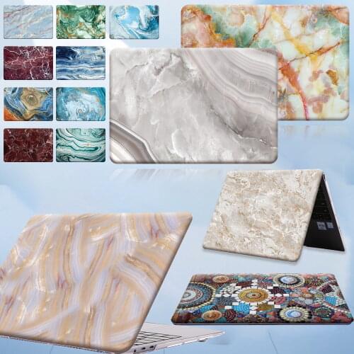 For Huawei Honor MagicBook 14/15/Pro 16.1/MateBook X Pro 13.9 2019/Mate Book D14/D15/X 2020 Marble Pattern Laptop Shell Cases