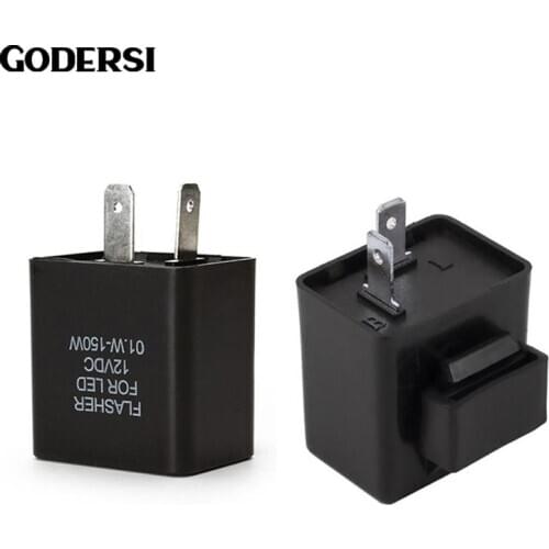 DC 12V 2 Pins Relay For Electrombile LED Flasher Relay Indicator Turn Fix Motorcycle Motorbike Signal Indicator Blinker F6G7