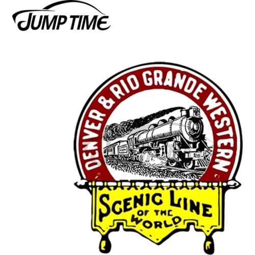 JumpTime 13 x 10.6cm For Denver And Rio Grande Western Railroad Vintage Trains Colorado Personality Creative Car Stickers Decal