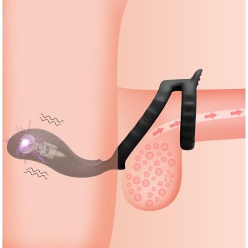 Penis Ring Stimulate Clitoris Safe Silicone 10 Stonger Vibrator Modes Delay Ejaculation Male Enlarger Sex Toys For Couple Men