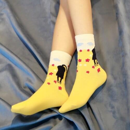 Fashion Women Cotton Socks Cat Socks Cartoon Girls Socks
