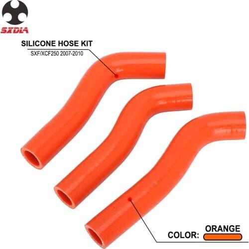 Motorcycle Silicone Radiator Hose Silicone Coolant Hose Kit For KTM SX-F250 XC-F250 SXF XCF 250 XCF 2007 2008 2009 2010