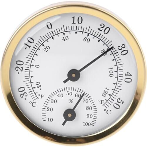 2 in 1 Thermometer Hygrometer Wall Mounted Mechanical Analog Temperature Gauge Humidity Meter