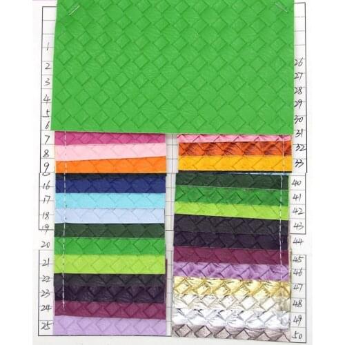 New high quality synthetic leather material Semi PU leather bags handbags woven grain leather fabric