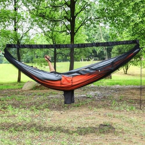 Detachable 360-degree anti-mosquito hammock cover, outdoor hammock with mosquito net protection cover, retractable storage