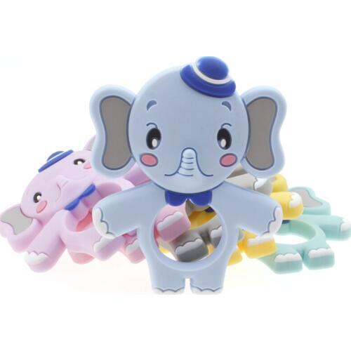 Elephant Teether Silicone Baby Cute Pendant 10pcs Bpa Free Dental Care Necklace Accessories Silicone Baby Teething Toys