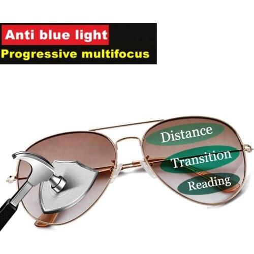 Sports Sun Progressive Multifocal Reading Glasses Men Women Anti Blue Ray Anti-fatigue Sunglasses Readers Eyewear