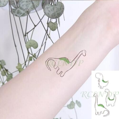 Waterproof Temporary Tattoo Sticker Dinosaur Animal Tatto Flash Tatoo Hand Wrist Foot Arm Neck Fake Tattoos for Men Women Kid