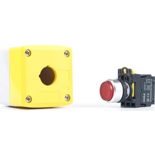 Extended button Momentary button switch+button BOX GOB-1A-11HD IP65 Suitable for harsh environment
