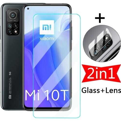 2in1 Screen Protective Glass for Xiaomi Mi 10T Pro Tempered Film on Xiomi Mi 10 T Mi10 Lite 5G Mi10t 10tpro Camera Len Protector