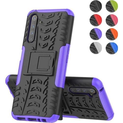 Hard PC+ Silicone Armor Case For OPPO Realme 5 3 3i 5i 6s X Realme5 Phone Cases ShockProof Hybrid Cover For Realme 6 Pro Case