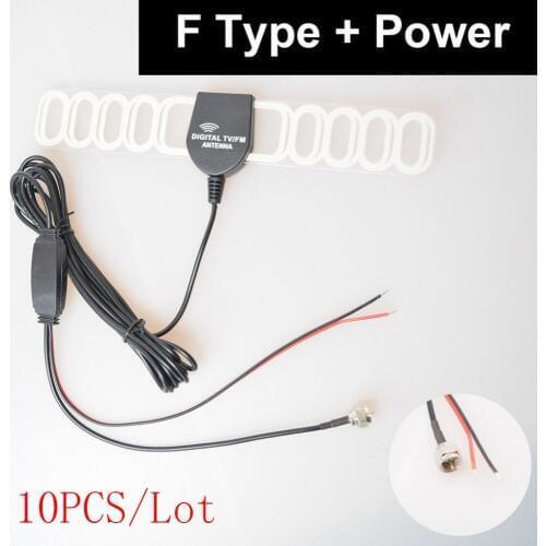 10 PCS Car F TYPE TV Radio Aerial Antenna Signal Amplifier Booster Digital TV DVBT ATSC ISDB Analog for Dash DVD GPS Car Stereos