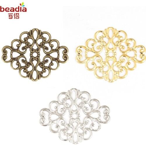 10Pcs/lot Ancient Bronze/Gold/White Colors Size 30*37mm Pendant Retro Fashion For DIY Jewelry Accessories