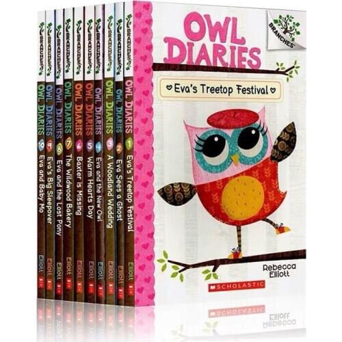 12 book/set Owl Diaries English Picture Book kids Early education book Childhood learning writing diary 6-12 years