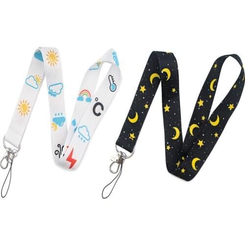 120pcs Lanyards Bulk Cute Cloud Moon Neck Lanyard for Phone Charm Straps Kawaii Lanyard for Key ID Card Phone Necklace Wholesale