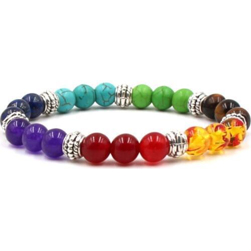 4 Options 7 Chakra Bracelets Bangle Healing Crystals Stone Chakra Reiki Buddha Prayer Mala Bracelet Jewelry Drop Shipping