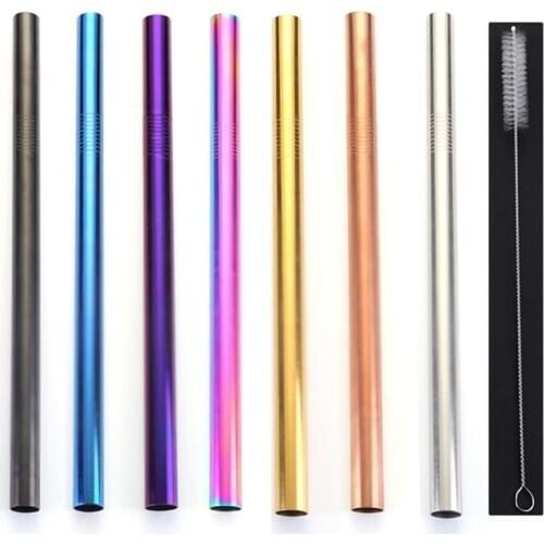 5 Colors 304 Stainless Steel Straw 20oz Travel Mug Coffee Cup Accessories Straight Drinking Straw