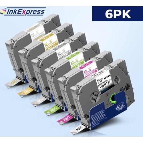 6PK TZe-231 TZe 231 Tape For Brother Laminated TZe Tape 12mm tze-231 TZe-MQP35 TZe-MQL35 Label For Brother P touch Label Maker