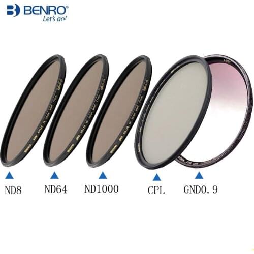Benro 77mm 82mm Circular Filter Kit CPL+GND8+ND8+ND64+ND1000 camera lens filters