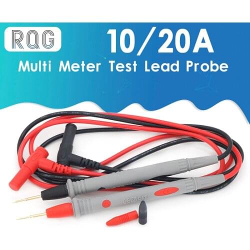1Pair Universal Digital 1000V 10A 20A Thin Tip Needle Multimeter Multi Meter Test Lead Probe Wire Pen Cable Multimeter Tester