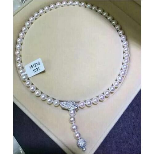 Design classic 10-11mm south sea round white pearl necklace 24" KKK