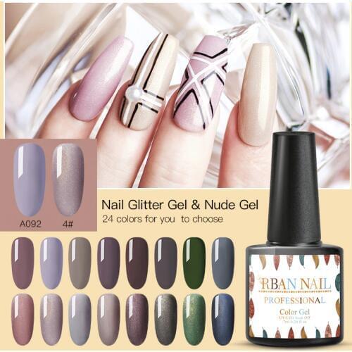 8ml Gel Nail Polish Gold Glitter Sequins Soak Off UV Gel Varnish Color Nail Gel Polish DIY Nail Art Lacquer Long Lasting UV Gel