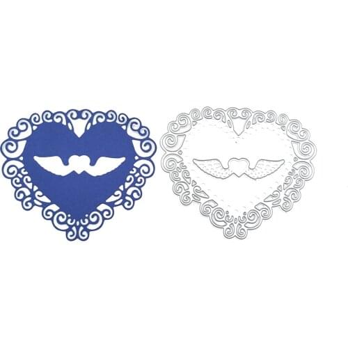 Julyarts Heart Wing Lace Cutting Dies 2021 Tools For DIY Scrapbooking Decorative Cardmaking Album Engraving Making Card