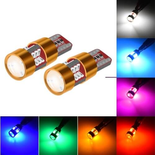 Katur 2pcs T10 W5W LED Car Lamps 168 194 Turn Signal License Plate Light Trunk Clearance Lights Reading Lamp 12V White Bulbs