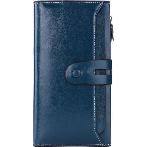 Brand DESIGN Women Genuine Leather Wallets Long Design Clutch Purse Female Removable Card Holder Wallet Lady Money Coin Bag